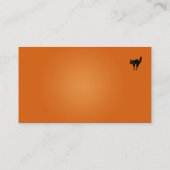 Zwarte en Oranje Creepy Visitekaartje (Achterkant)