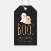 Zwarte en Oranje Cute Boo! Ghosts Halloween Cadeaulabel (Voorkant)