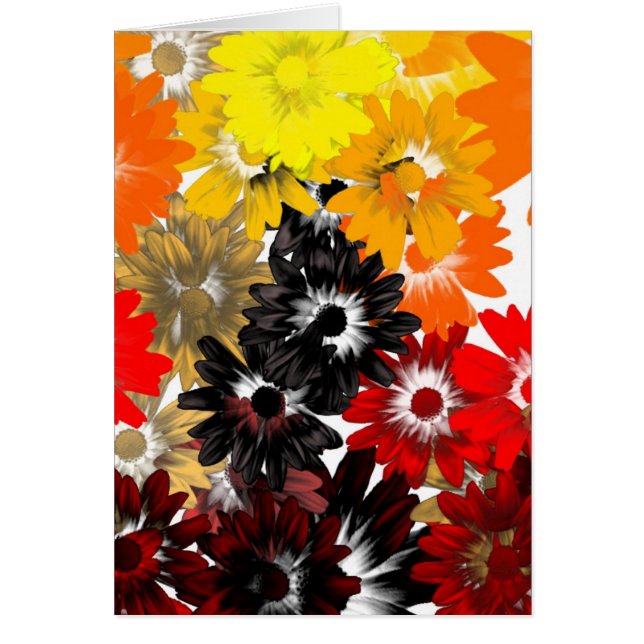 Zwarte en oranje floraal (Voorkant)