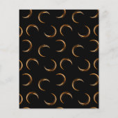 Zwarte en Oranje Floral Gothic Wedding Flyer (Achterkant)