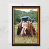 Zwarte en Oranje fotograafpartij Kaart (Achterkant)