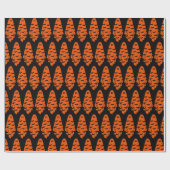 Zwarte en Oranje geest Cadeaupapier (Vlak)