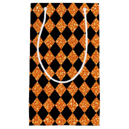 ZWARTE EN ORANJE GLITTER KIJKEN HALLOEEN KLEIN CADEAUZAKJE