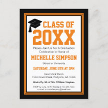 Zwarte en Oranje Graduation Party