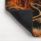 Zwarte en Oranje graffiti Lion Head Muismat (Hoek)