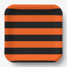 Zwarte en Oranje Halloween Stripes