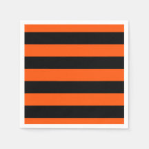 Zwarte en Oranje Halloween Stripes