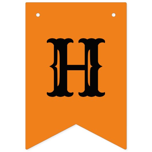 Zwarte en Oranje Happy Halloween-banner Vlaggetjes (Tweede vlag)