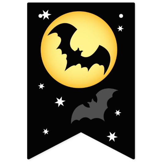 Zwarte en Oranje Happy Halloween-banner Vlaggetjes (Eerste vlag)