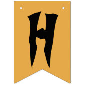 Zwarte en oranje Happy Halloween Bunting Banner (Tweede vlag)