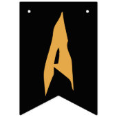 Zwarte en oranje Happy Halloween Bunting Banner (Derde vlag)