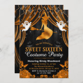 Zwarte en Oranje heks en gordijnen van shimmer, ge Kaart