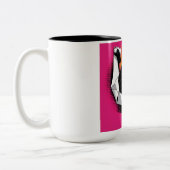 Zwarte en Oranje Kat Koffie Mok (Links)