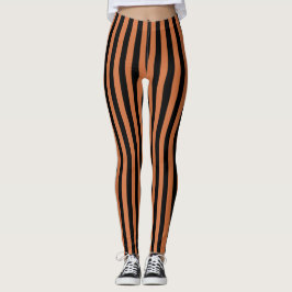 Zwarte en Oranje Leggings