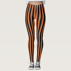 Zwarte en Oranje Leggings
