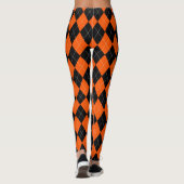 Zwarte en Oranje Leggings (Achterkant)