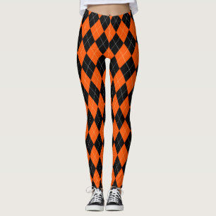 Zwarte en Oranje Leggings