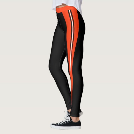 Zwarte en Oranje Leggings (Links)