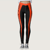 Zwarte en Oranje Leggings (Voorkant)