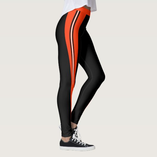 Zwarte en Oranje Leggings (Rechts)