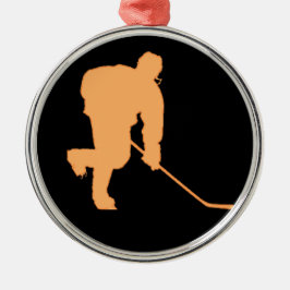 ZWARTE EN ORANJE METALEN ORNAMENT