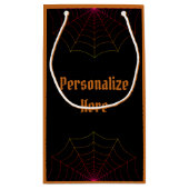 Zwarte en oranje pokstip-rotzak klein cadeauzakje (Achterkant)