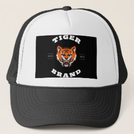 Zwarte en Oranje professionele tijger Trucker Pet