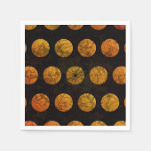 Zwarte en oranje puntspiderweb servet (Voorkant)