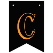 Zwarte en oranje schoolkleuren afstuderen vlaggetjes (Tweede vlag)