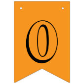 Zwarte en oranje schoolkleuren afstuderen vlaggetjes (Derde vlag)