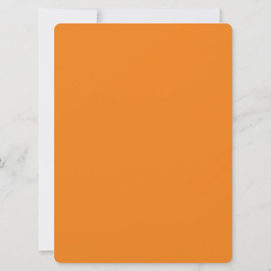 Zwarte en Oranje spookachtige geest Halloween-uitn Kaart (Achterkant)