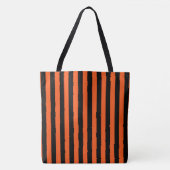 Zwarte en Oranje strepen Tote Bag (Voorkant)