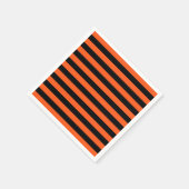Zwarte en Oranje stripes Napkins Servet (Hoek)
