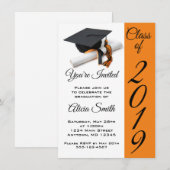 Zwarte en Oranje stuifmep en tassel Kaart (Voorkant / Achterkant)