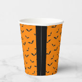 Zwarte en Oranje vliegende partij Papieren Bekers (Rechts)