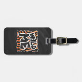 Zwarte en Oranje wilde Zebra Bagagelabel (Voorkant horizontaal)
