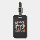Zwarte en Oranje wilde Zebra Bagagelabel (Voorkant verticaal)