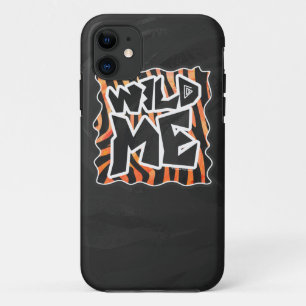 Zwarte en Oranje wilde Zebra iPhone 11 Hoesje