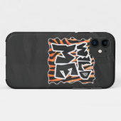 Zwarte en Oranje wilde Zebra Case-Mate iPhone Case (Achterkant (horizontaal))