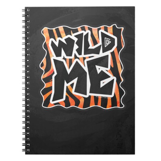 Zwarte en Oranje wilde Zebra Notitieboek (Voorkant)