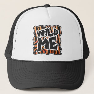 Zwarte en Oranje wilde Zebra Trucker Pet