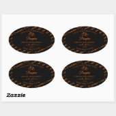 Zwarte en Oranje Word Cloud Product Labels harten (Vel)