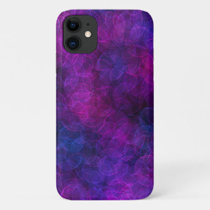 Zwarte en Paarse Abstracte bubbels Case-Mate iPhone Case