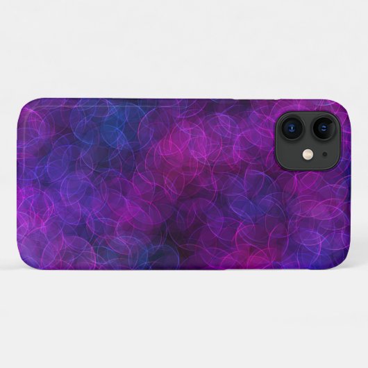 Zwarte en Paarse Abstracte bubbels Case-Mate iPhone Case (Achterkant (horizontaal))