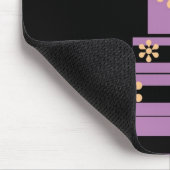 Zwarte en Paarse bruiloft Muismat (Hoek)