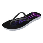 Zwarte en paarse drakenrook teenslippers (Schuin)