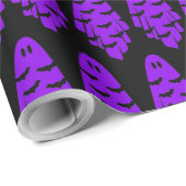 Zwarte en Paarse geest Cadeaupapier (Rol Hoek)