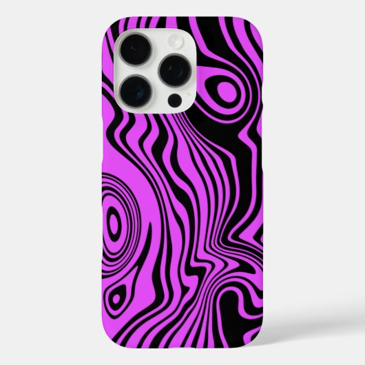 Zwarte en Paarse golven Abstracte aangepaste kleur Case-Mate iPhone Case (Achterkant)