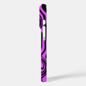 Zwarte en Paarse golven Abstracte aangepaste kleur Case-Mate iPhone Case (Achterkant / Links)