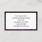 Zwarte en Paarse Grunge Ombre Stripes Visitekaartje (Achterkant)